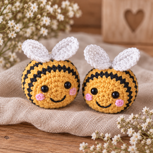 Kleines Honigbienchen aus Bio-Baumwolle | handgehäkelt 🐝