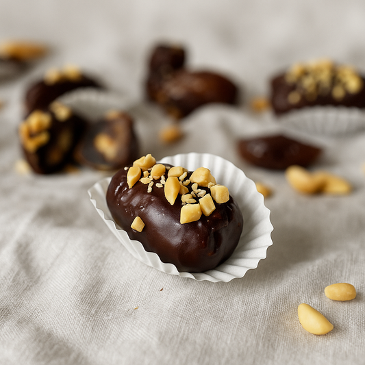 Dattelpraline Erdnusskuss (2 Stück)
