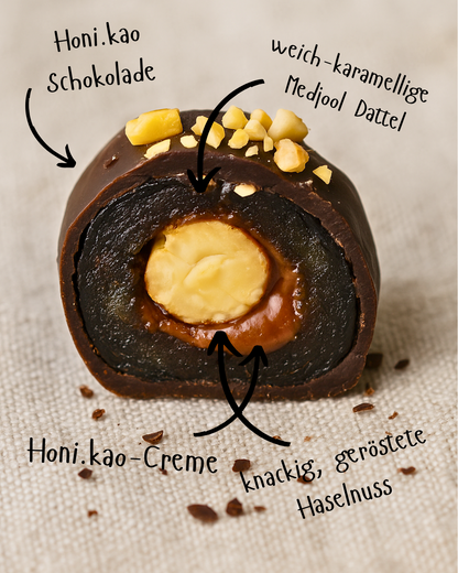 Dattelpraline Haselherz (2 Stück)